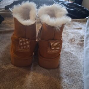 Vince Camuto Brown Kids' Boots with Faux Fur